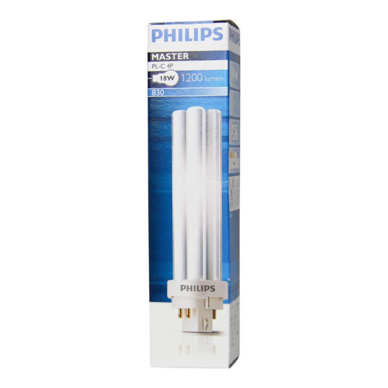 Product thumbnail Philips PL-C 18W 830 4-pins spaarlamp 3000K