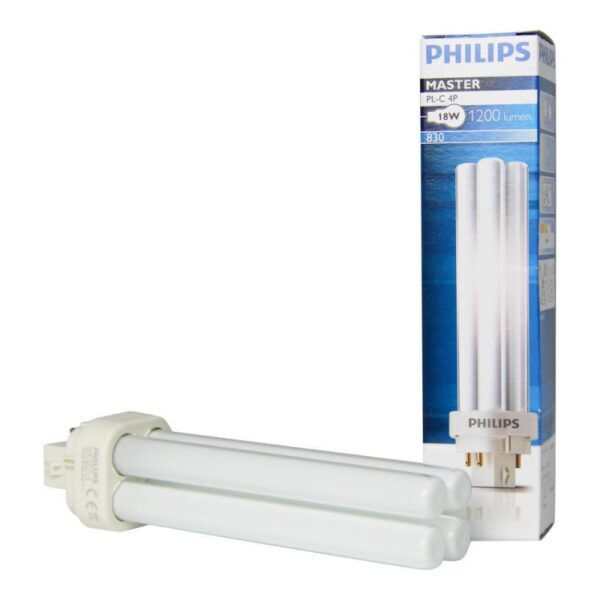 Philips PL-C 18W 830 4-pins spaarlamp 3000K - Afbeelding 3