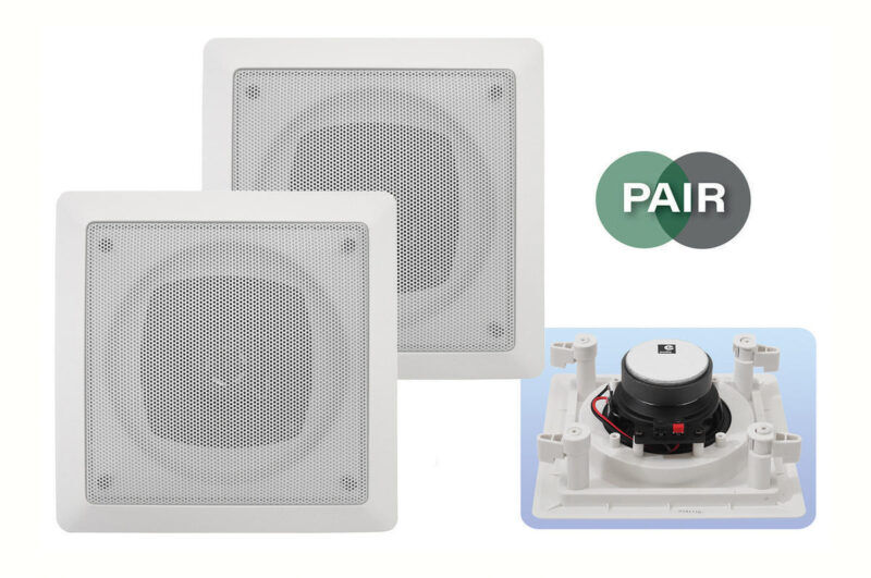 Product thumbnail Vierkante inbouw plafond-luidsprekerset 8