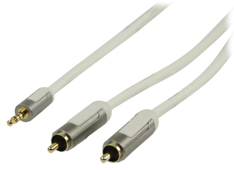 Product thumbnail Stereo Audiokabel | 3.5mm male - 2x RCA Male | 5 meter