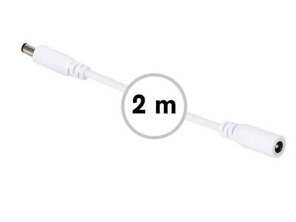Product thumbnail VERLENGSNOER MET DC-VOEDINGSCONNECTOR (MANNELIJK-VROUWELIJK) - 2 m - WIT