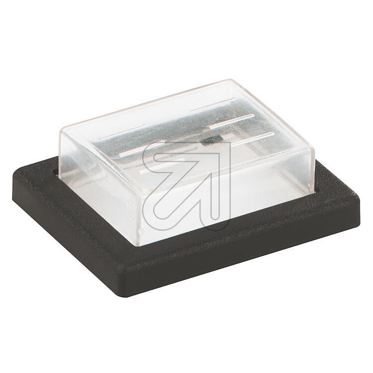 Product thumbnail PVC afdekkap helder met zwart frame voor schakelaar 25x30mm