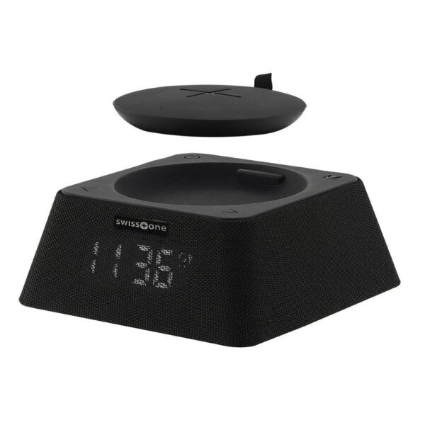 Q-Box FM Wekker - Bluetooth Luidspreker - Qi Powerbank (Zwart) - Afbeelding 5