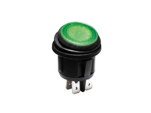 Product thumbnail VERLICHTE ROCKERSCHAKELAAR - GROENE LED 12 V - 2P DPST / ON-OFF