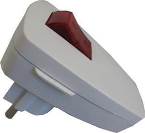 Product thumbnail Stekkerschakelaar +controlelamp + randaarde wit
