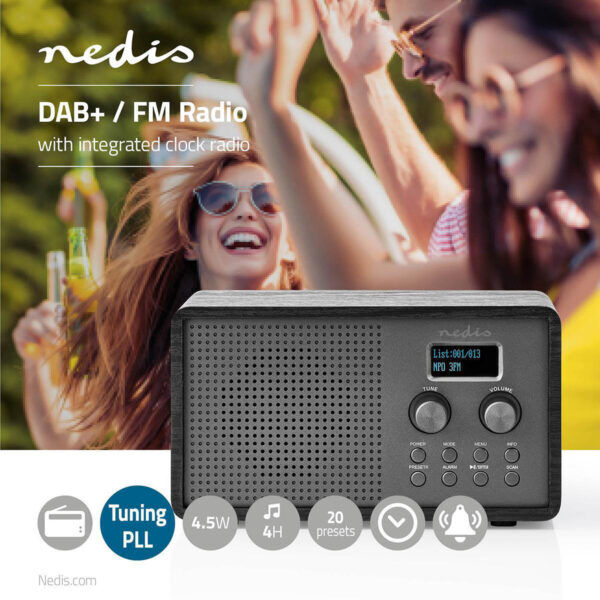 DAB+/ FM Radio | Tafelmodel | Bluetooth | Zwart - Afbeelding 7