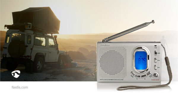 Draagbare Wereldradio | AM / FM / SW | Wekker | Grijs - Afbeelding 2