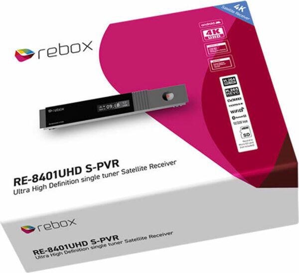 Rebox RE-8401UHD S-PVR 4K Android single-tuner satellietontvanger - Afbeelding 2