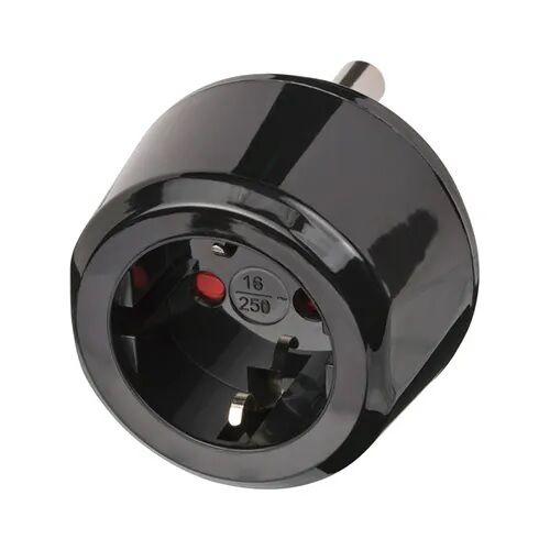 Product thumbnail Reisadapter voor Euro-stopcontact naar Zuid Afrika / India zwart