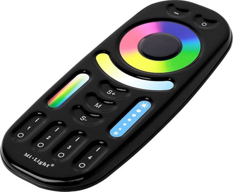 Product thumbnail RGB-CCT afstandsbediening 2.4G 4-zones zwart