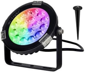 Product thumbnail RGB-CCT LED tuinspot IP65 9W rond zwart 230V