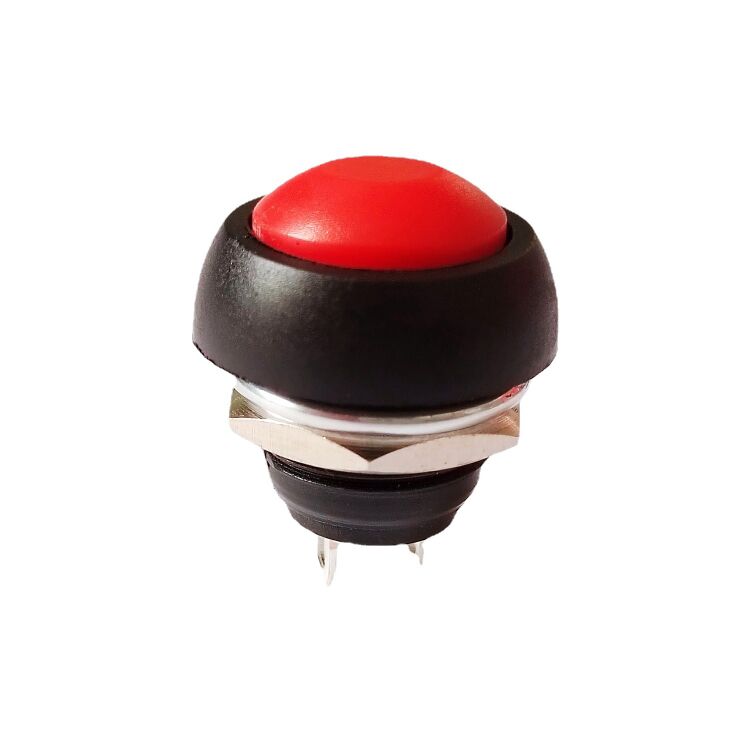 Product thumbnail Rode Pulsdrukker / drukknop met terugverend maakcontact