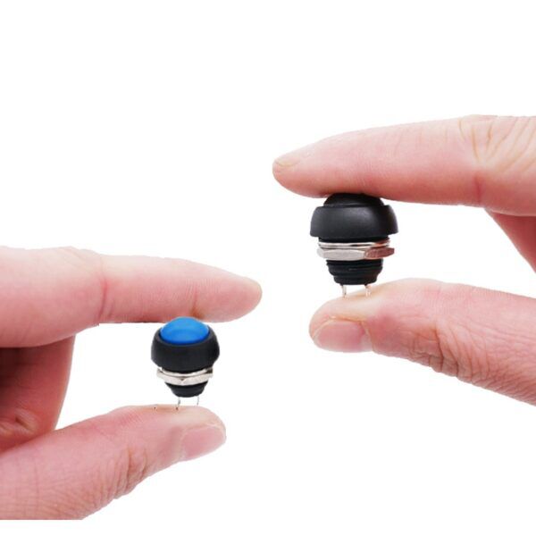 Ronde Pulsdrukker Wit / drukknop met terugverend maakcontact - Afbeelding 4