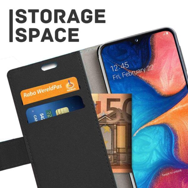 Samsung Galaxy A20e Wallet Case (Black) - Afbeelding 3
