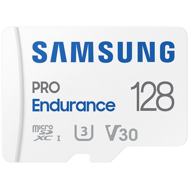 Product thumbnail Samsung High Endurance flashgeheugen 128 GB 4K MicroSDHC Klasse 10