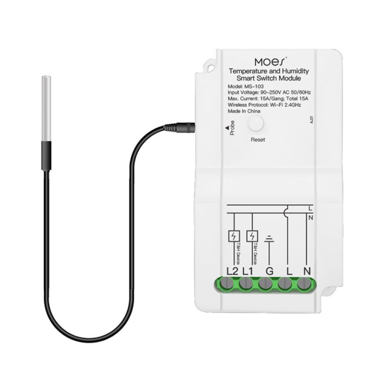 Product thumbnail SMARTLIFE WIFI NETSPANNINGS SCHAKELUNIT MET TEMP SENSOR
