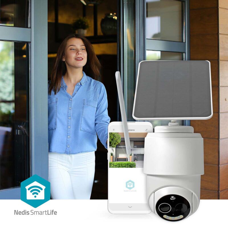 Product thumbnail SmartLife Camera voor Buiten | 4G | Full HD | Pan en Tilt | IP65 | Bewegingssensor | Nachtzicht | Wit