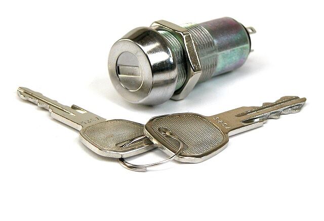 Product thumbnail Sleutelschakelaar - 4A/125Vac aan-uit 19mm met sleutel 7325