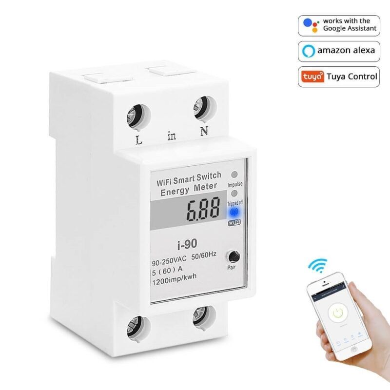 Product thumbnail Smartlife WiFi Smart Switch / kWh-Meter / DIN-rail