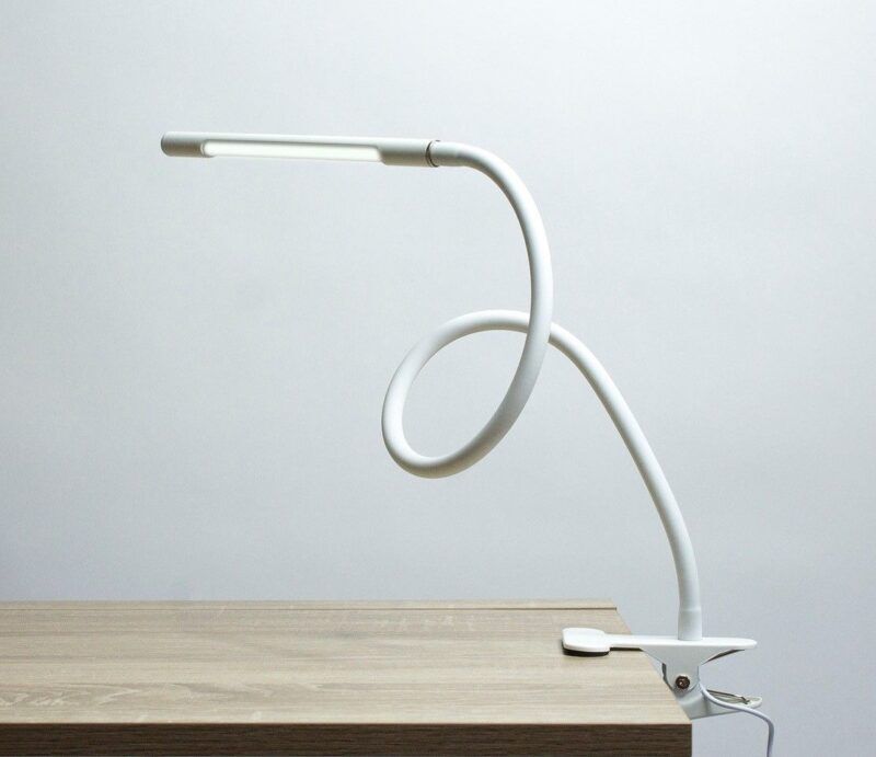 Product thumbnail Flexibele en Buigbare Slim LED-Lamp met tafelklem (Wit)
