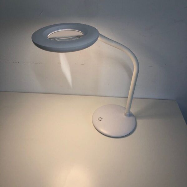 SLV1801 Mini LED Bureaulamp met Loep (Wit) - Afbeelding 4