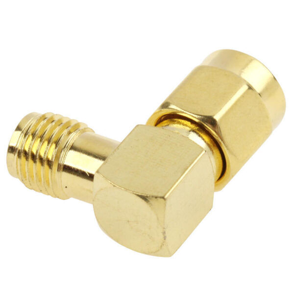 Adapter RP-SMA Male naar SMA Female kniestuk 90 - Afbeelding 2