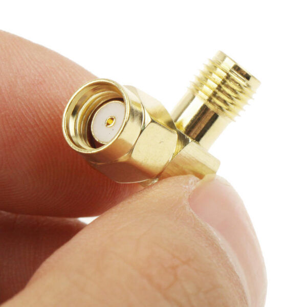 Adapter RP-SMA Male naar SMA Female kniestuk 90 - Afbeelding 3