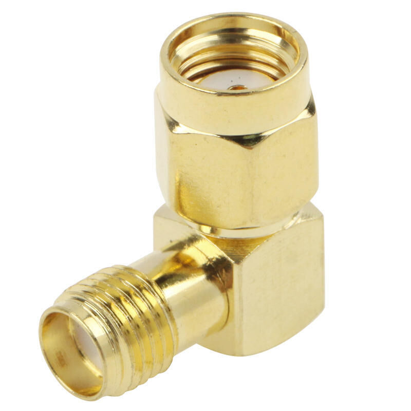 Product thumbnail Adapter RP-SMA Male naar SMA Female kniestuk 90