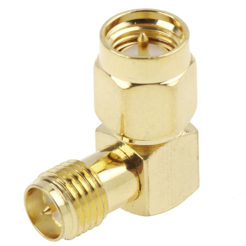 Product thumbnail Adapter SMA Male naar RP-SMA Female kniestuk 90
