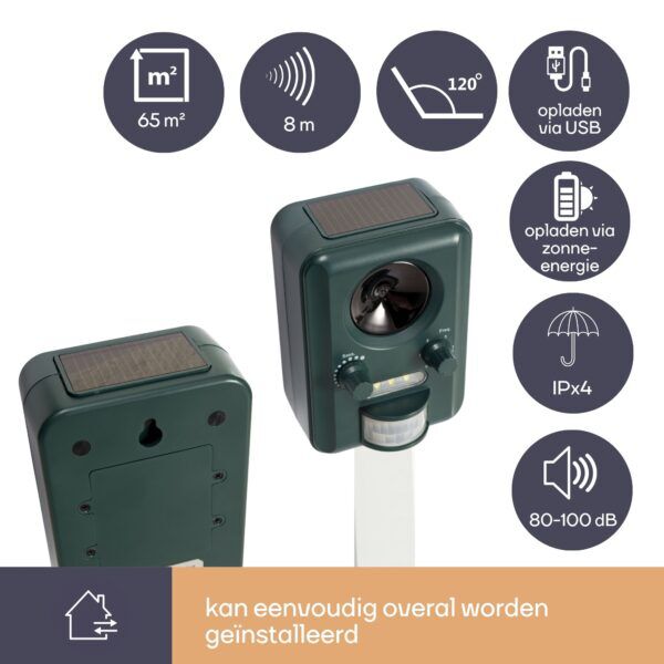 Ultrasone ongedierteverjager op zonne-energie - Afbeelding 2