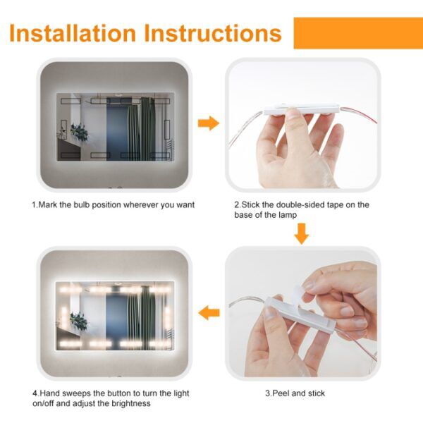 LED SPIEGELVERLICHTING 10 IN 1 DIMBAAR - Afbeelding 6