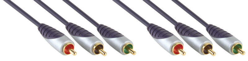 Product thumbnail Component Videokabel 3x RCA Male - 3x RCA Male 10.0 m Zwart