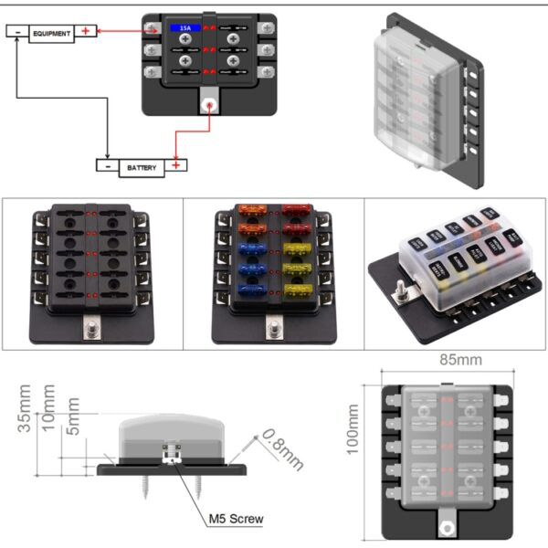 10 WAY CIRCUIT FUSEBOX - Afbeelding 3