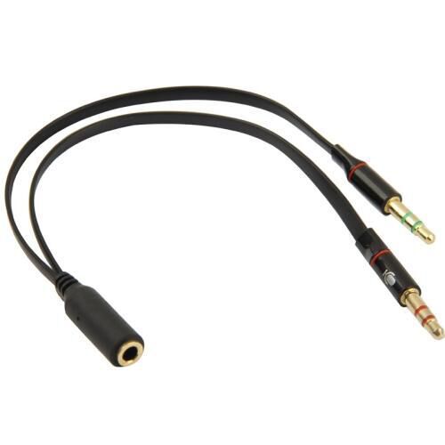 Product thumbnail Jack-Audiokabel | 3.5mm female - 3.5mm male microfoon + 3.5mm male koptelefoon
