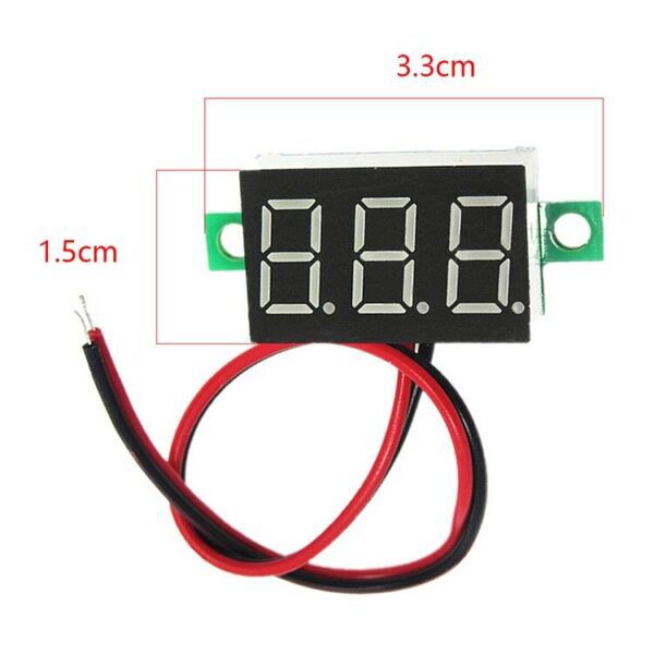 INBOUW PANEELMETER 2.5V-30V GROEN - Afbeelding 3