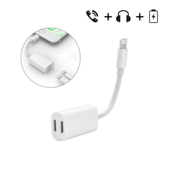 Iphone 8-pins lightning splitkabel 1 x male - 2 x female - Afbeelding 4