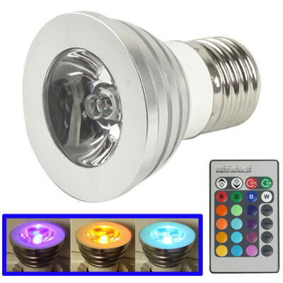 Product thumbnail 3W RGB Flash LED Lamp + Afstandsbediening