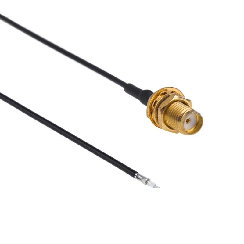 Product thumbnail Antennekabel | SMA Female Chassis naar Pigtail 1.13mm | 50 Ohm | 10 cm