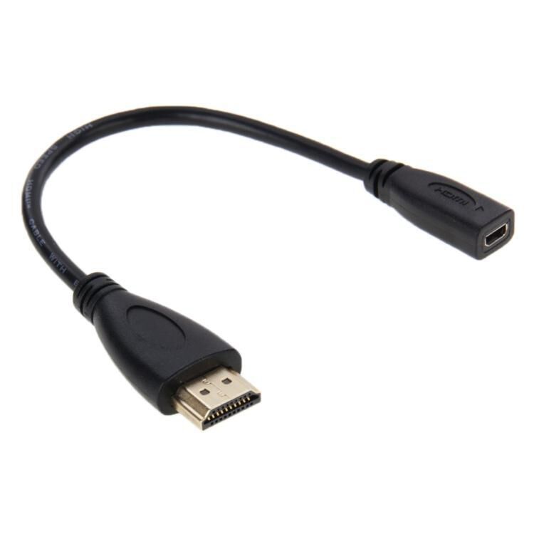 Product thumbnail Verloopsnoer HDMI Male - Micro HDMI Female 20cm zwart