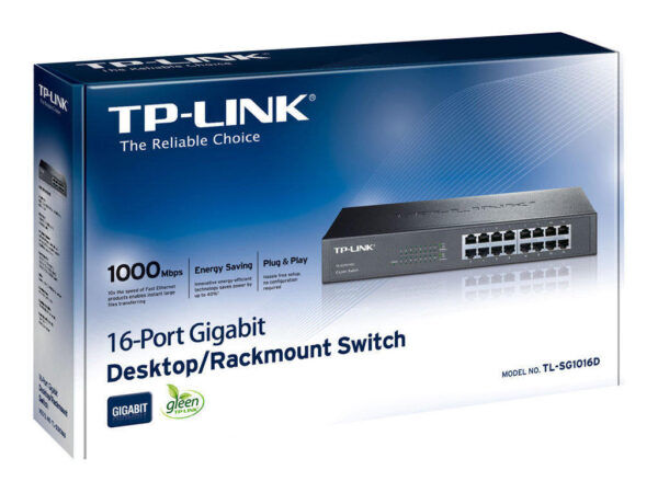 TP-LINK TL-SG1016D 16-Poort Gigabit Switch - Afbeelding 3