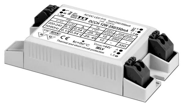 Product thumbnail LED-DRIVER MET CONSTANTE STROOM - 1 UITGANG - 250 of 350mA - 12W