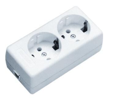 Product thumbnail Tafelcontactdoos 2V + RA schroefbaar wit