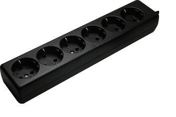 Product thumbnail Tafelcontactdoos 6V + RA schroefbaar zwart