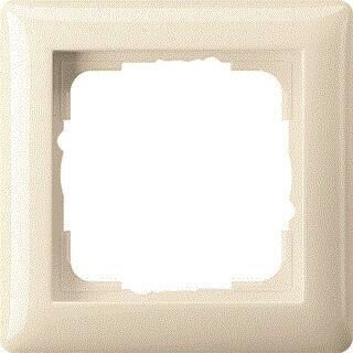 Product thumbnail Gira ST55 Afdekraam 1-voudig crème wit glans