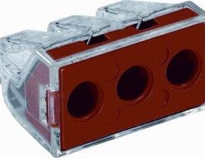 WAGO 3V lasklem rood voor massieve aders 2.5 t/m 6 mm²