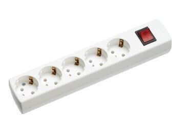Product thumbnail Tafelcontactdoos 5V + RA + schakelaar schroefbaar wit