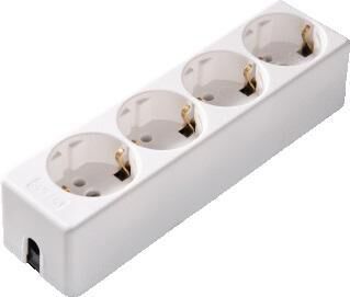 Product thumbnail Tafelcontactdoos 4V + RA schroefbaar wit 90