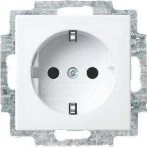 Busch-Jaeger Wandcontactdoos Randaarde Balance SI Wit