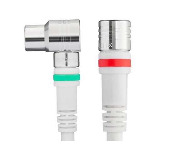 Technetix aansluitkabel F-connector(M)-9.5mm-F 1,5m wit - Afbeelding 2