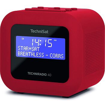 Product thumbnail Techniradio 40 DAB+ wekkerradio - rood